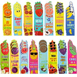 120 pieces scented bookmarks scratch and sniff bookmarks fruit bookmarks for kids cute bookmarks educational book markers for office school students reader supplies, 15 scents