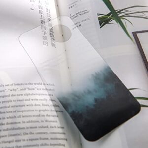 ROUKANNGE 10pcs Forest Theme Bookmarks, Transparent Gradient Color Bookmarks, Suitable for Women, Students, Teachers, Reading Lovers and Writers. This is a Simple and Beautiful Perfect Gift