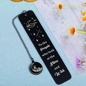 Inspirational Bookmark Gift for Women Men Merchandise Book Mark for Fans Book Lovers Reader Birthday Christmas Gift for Female Male Friends Bookaholic Gifts for Daughter from Mom 1 PCS Double-Sided