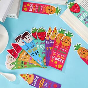 60 Pieces Scented Bookmarks Scratch and Sniff Fun Bookmarks 6 Styles for Students Bookmarks Smelly Bookmarks for Kids (Fruit Style)