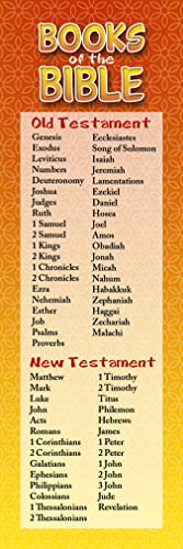 Christian Bookmarks - Books of The Bible - Inspirational Religious Bookmarks for Kids, Teens, Men or Women - Standard Design - 6.5" x 2" - Bible Bookmarks with Scriptures - Package of 25
