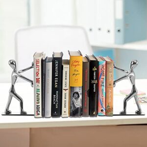 Fasmov Heavy Duty Stainless Steel Man bookends Nonskid Bookends Art Bookend,1 Pair