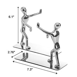 Fasmov Heavy Duty Stainless Steel Man bookends Nonskid Bookends Art Bookend,1 Pair