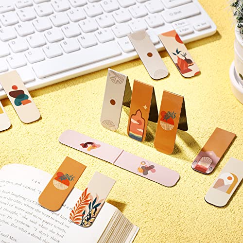 Sepamoon 45 Pieces Magnetic Bookmarks Abstract Boho Magnet Book Markers Assorted Sun Page Markers Clip with Landscape for Students Teachers Reading Book Lovers School Home Office Supplies Multicolor
