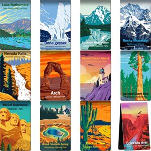 24 pieces magnetic bookmarks national park magnetic page markers assorted inspirational book mark set with national park landscape book marker clip for book lovers students teachers reading(park)