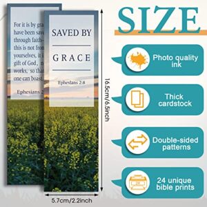 72 PCS Bible Verse Bookmarks with Full Scripture , Inspirational Christian Markers, Book Motivational Encouragement Landscape Page Clip Presents for Men Women Students Teachers School Office Supplies