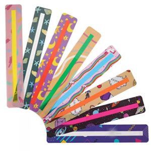 32 pieces guided reading highlight colored overlays cute kids bookmarks help with dyslexia for children and teaching supplies (8 colors)