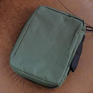 Compass Bible Cover, Zippered, with Handle, Nylon, Green, Large