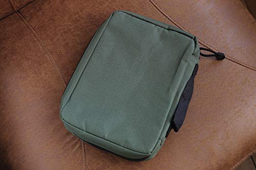 Compass Bible Cover, Zippered, with Handle, Nylon, Green, Large