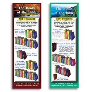 books of the bible bookmarks – devotional companion, church and discipleship teaching aid, gifts for children, seekers and christians, pack of 25, 2.75″ x 8.25″, by ethought (bb-a007-25-2.75×8.25)