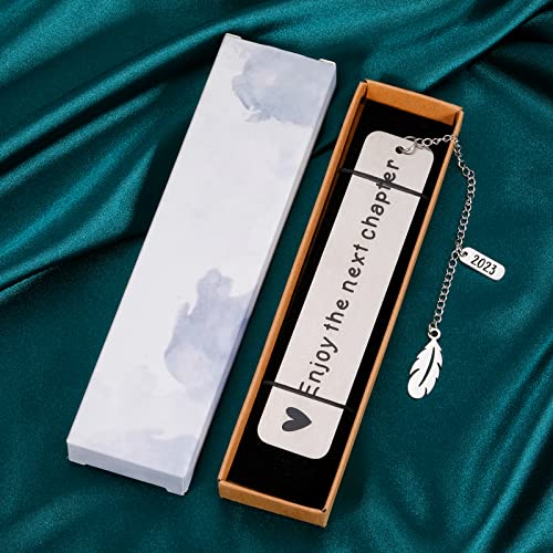 Bookmark with Chain 2023 Inspirational Graduation Retirement Wedding Christmas Anniversary Birthday Gifts for Women Men Her Him Boy Girl Kid Book Lover Boss Coworker Leaving Promotion New Dad Mom Gift