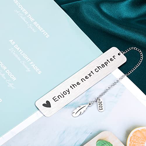 Bookmark with Chain 2023 Inspirational Graduation Retirement Wedding Christmas Anniversary Birthday Gifts for Women Men Her Him Boy Girl Kid Book Lover Boss Coworker Leaving Promotion New Dad Mom Gift