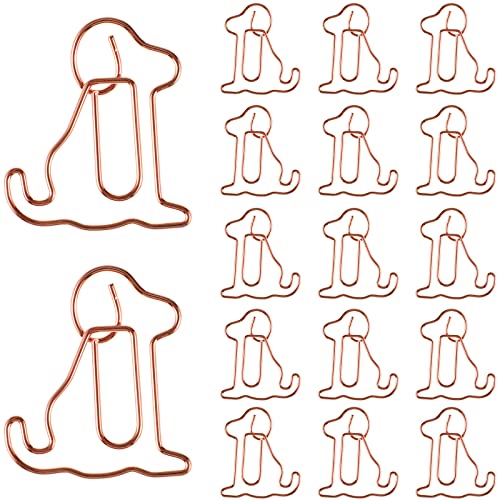 Kisangel 25pcs Colorful Paper Clips Animal Bookmark Clips Marking Clips Lovely Dog Shaped for Office School Supplies Party