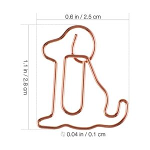 Kisangel 25pcs Colorful Paper Clips Animal Bookmark Clips Marking Clips Lovely Dog Shaped for Office School Supplies Party