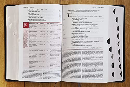 NIV, Life Application Study Bible, Third Edition, Large Print, Bonded Leather, Black, Red Letter, Thumb Indexed