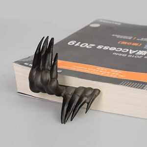 Enrichoice 2pcs Creepy Demon Hand Bookmark,Latex Material Unique Horror 3D Bookmarks,Halloween Devils Hand Bookmark (2 pcs Demon Hand Bookmark