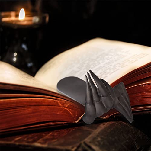 Enrichoice 2pcs Creepy Demon Hand Bookmark,Latex Material Unique Horror 3D Bookmarks,Halloween Devils Hand Bookmark (2 pcs Demon Hand Bookmark