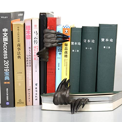 Enrichoice 2pcs Creepy Demon Hand Bookmark,Latex Material Unique Horror 3D Bookmarks,Halloween Devils Hand Bookmark (2 pcs Demon Hand Bookmark