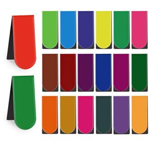 magnetic bookmarks,60 pack 20 solid color magnet page clip small bookmark for book lovers, gift, women, man, kids, tudents, teachers, school, home, office, reading supplies(2 x 0.8 inch)