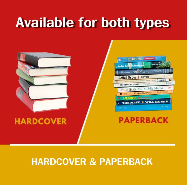 Clear Paperback Book Cover Protector Includes Slider - Covers Upto 20 Books (13in x 33.5ft)