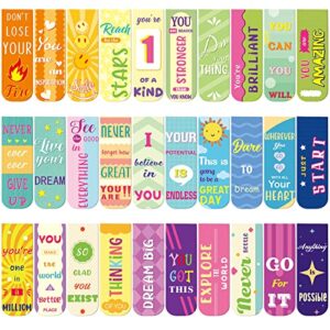 30 pcs inspirational bookmarks magnetic bookmarks for students encouraging motivational magnetic book marker clip cute positive bookmarks for kids teachers school reading lovers 2.4 x 0.8 inch