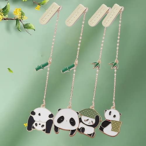 4 Pieces Panda Bookmark Cute Unique Mark pet Book Page Holder Bookmark for Male and Female Students Teachers School Home Office Reading Stationery,4 Kinds of Design