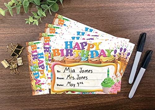 Edupress Happy Birthday Cupcakes Bookmark Awards (EP63024)