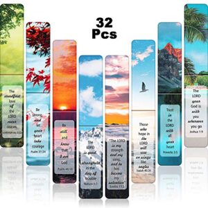 32 pieces magnetic bookmarks inspirational magnetic page markers nature scenery magnet page clips bookmarks for students teachers school home office supplies