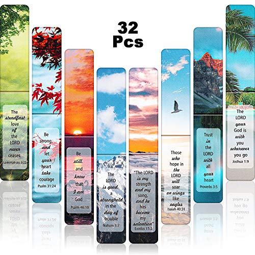 32 Pieces Magnetic Bookmarks Inspirational Magnetic Page Markers Nature Scenery Magnet Page Clips Bookmarks for Students Teachers School Home Office Supplies