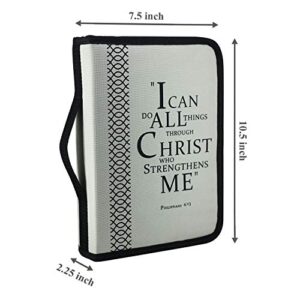 enhong Bible Covers for Women Personalized Oxford Fabric Handbag and Organizer for Bible up to 9.50 x 6.75 x 2.125 Inches with Zipper
