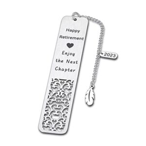 2023 happy retirement bookmark gifts for women men thank you gifts for coworker employee boss leader reader friends retired teacher nurse christmas going away leaving gift enjoy the next chapter