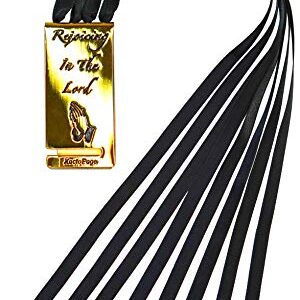 Bookmark for Bible or any Book with 8 Black Ribbons Multi Page Marker