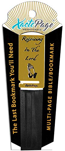 Bookmark for Bible or any Book with 8 Black Ribbons Multi Page Marker