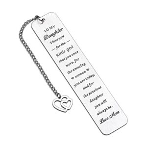 daughter gifts bookmark from mom stepmom christmas birthday valentines day graduation mothers day gifts for women daughter girl inspirational bookmark 8th grade teenage girls back to school gifts
