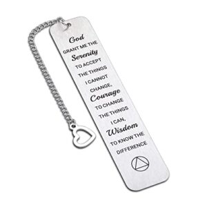 Sobriety Recovery AA Gifts Christian Bookmarks Gifts for Women Men Religious Bible Verse Book Markers Baptism Serenity Prayer After Surgery Cancer Survivor Gifts Christmas Birthday Gifts for Friends