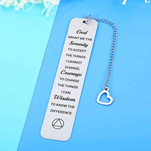 Sobriety Recovery AA Gifts Christian Bookmarks Gifts for Women Men Religious Bible Verse Book Markers Baptism Serenity Prayer After Surgery Cancer Survivor Gifts Christmas Birthday Gifts for Friends