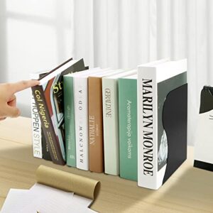 Adjustable Bookends, Book Holders for Shelves, Metal Book Ends for Heavy Books, Extends Up to 17 Inches Used in Office, Desk and School (Black)