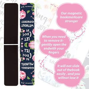 30 Pieces Bible Verses Magnetic Bookmarks with Full Scripture Flower Page Clips Presents for Women Christian Magnetic Book Markers Religious Christmas Gifts Students Teachers Book Lovers