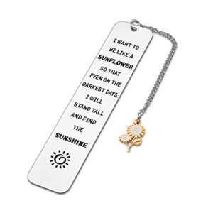 inspirational bookmark spiritual sunflower gifts for women birthday chriatmas stocking stuffers graduation gifts for teen girls boys daughter son best friends bff back to school coming of age gifts