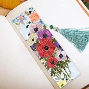 pigpigboss Morning Glory Bookmark Diamond Painting Kit 2 Pieces Diamond Painting Arts Flower Bookmark Diamond Painting Set for Adult Book Decor Bookmark Diamond Dot for Kid (21 X 6 CM)