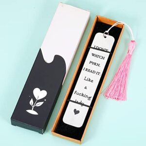 Funny Bookmarks for Women Book Lover Christmas Gifts for Women Female Friends Birthday Gifts for Friends BFF Her Stocking Stuffer Bookmark for Bookish Nerd Book Readers Bookworm Reading Book Club Gift