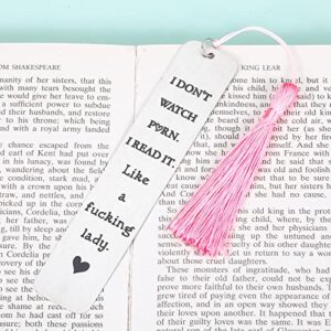 Funny Bookmarks for Women Book Lover Christmas Gifts for Women Female Friends Birthday Gifts for Friends BFF Her Stocking Stuffer Bookmark for Bookish Nerd Book Readers Bookworm Reading Book Club Gift