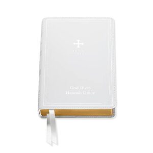let’s make memories personalized bible – catholic bible – new & old testament – white – gift of faith – customized with message – 9.4”l x 6”w