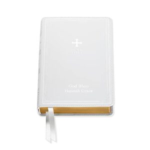 Let's Make Memories Personalized Bible - Catholic Bible - New & Old Testament - White - Gift of Faith - Customized with Message - 9.4”L x 6”W