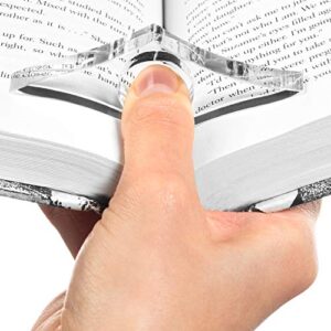 clear page spreader (medium – 21.5 mm) thumb ring page holder – transparent thumb bookmark – reading accessories gifts for readers, book lovers gifts, bookworm gifts, literary gifts – book accessories