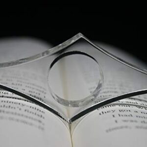 Clear Page Spreader (Medium - 21.5 mm) Thumb Ring Page Holder - Transparent Thumb Bookmark - Reading Accessories Gifts for Readers, Book Lovers Gifts, Bookworm Gifts, Literary Gifts - Book Accessories