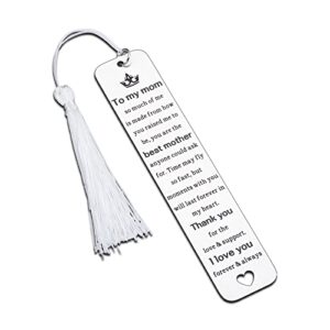 Mom Gift Bookmark from Daughter Son Valentines Day Gift for Mommy Mom Birthday Gifts for Mother Mommy mom Mother's Day Gift for Mom from Teens Kids I Love You Mom Christmas Bookmarks from Daughter Son