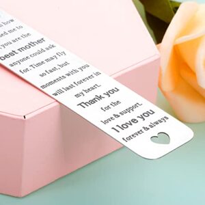 Mom Gift Bookmark from Daughter Son Valentines Day Gift for Mommy Mom Birthday Gifts for Mother Mommy mom Mother's Day Gift for Mom from Teens Kids I Love You Mom Christmas Bookmarks from Daughter Son