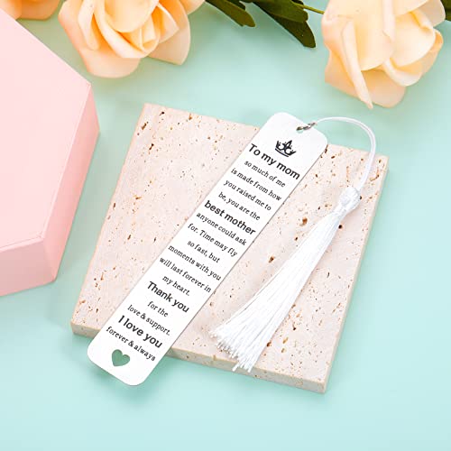 Mom Gift Bookmark from Daughter Son Valentines Day Gift for Mommy Mom Birthday Gifts for Mother Mommy mom Mother's Day Gift for Mom from Teens Kids I Love You Mom Christmas Bookmarks from Daughter Son