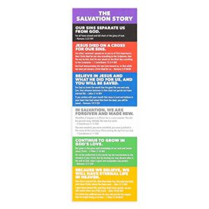 the salvation story bookmarks, 2 x 6 inches, 25 bookmarks